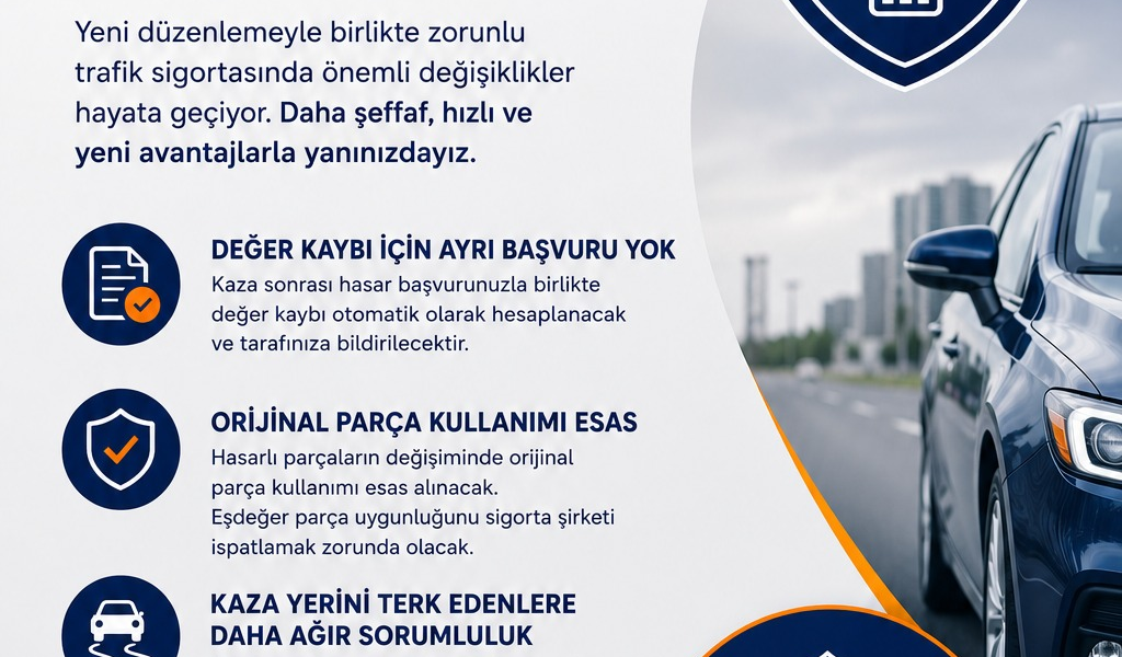 1 Temmuz 2026 Trafik Sigortasında Yeni Dönem | Değer Kaybı ve Hasar Süreçleri