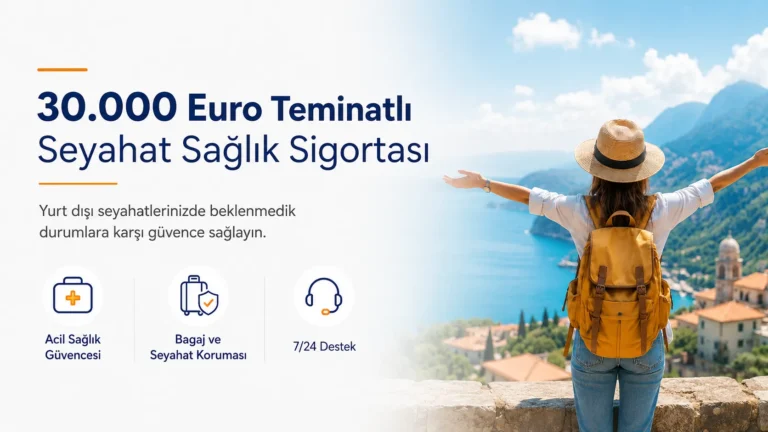 30.000 Euro teminatlı seyahat sağlık sigortası